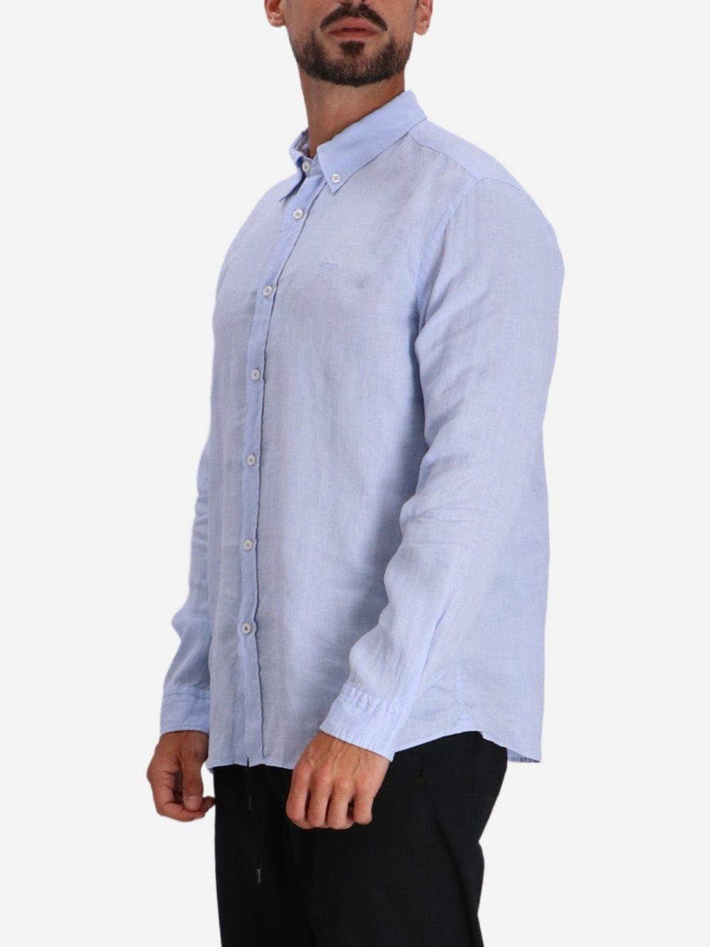 Camicia Casual Hugo Boss Roan da Uomo - Celeste