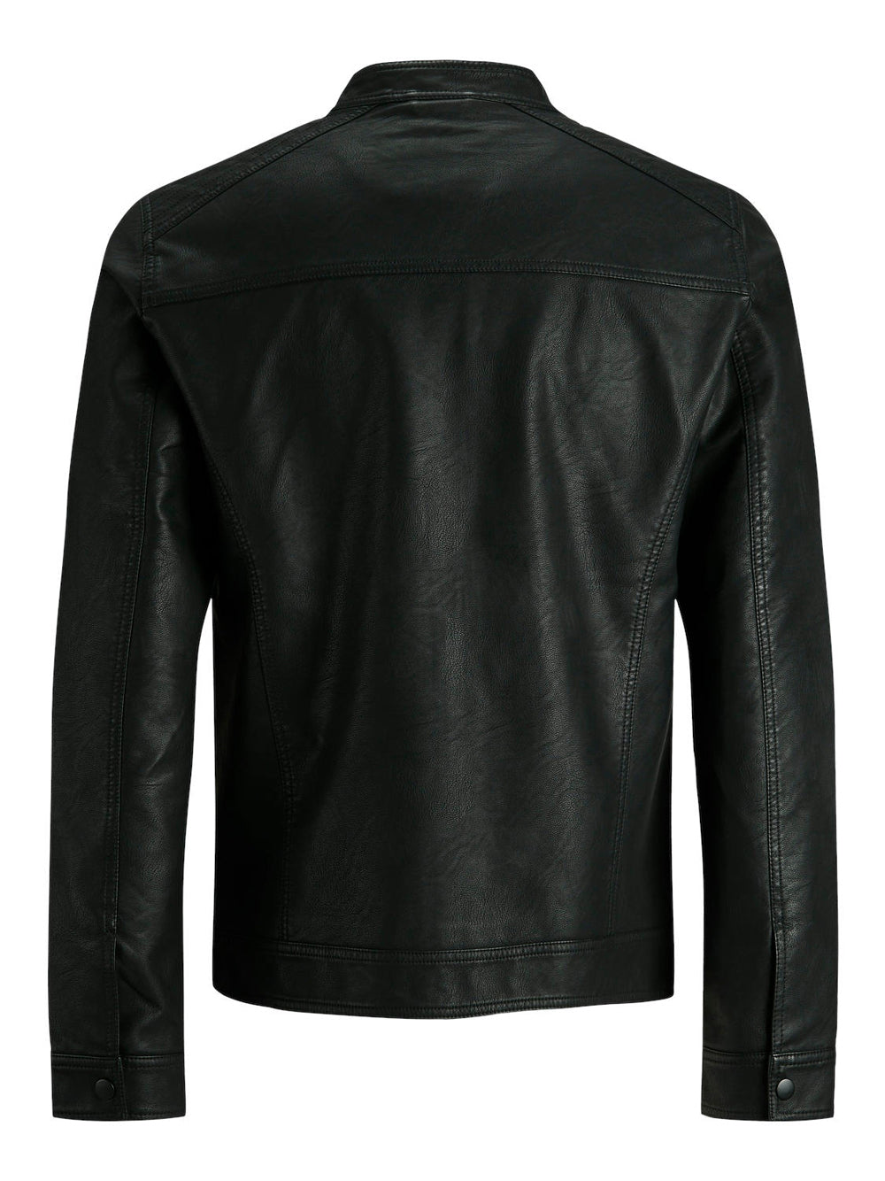 Giubbino di Pelle Jack e Jones Warner da Uomo - Nero