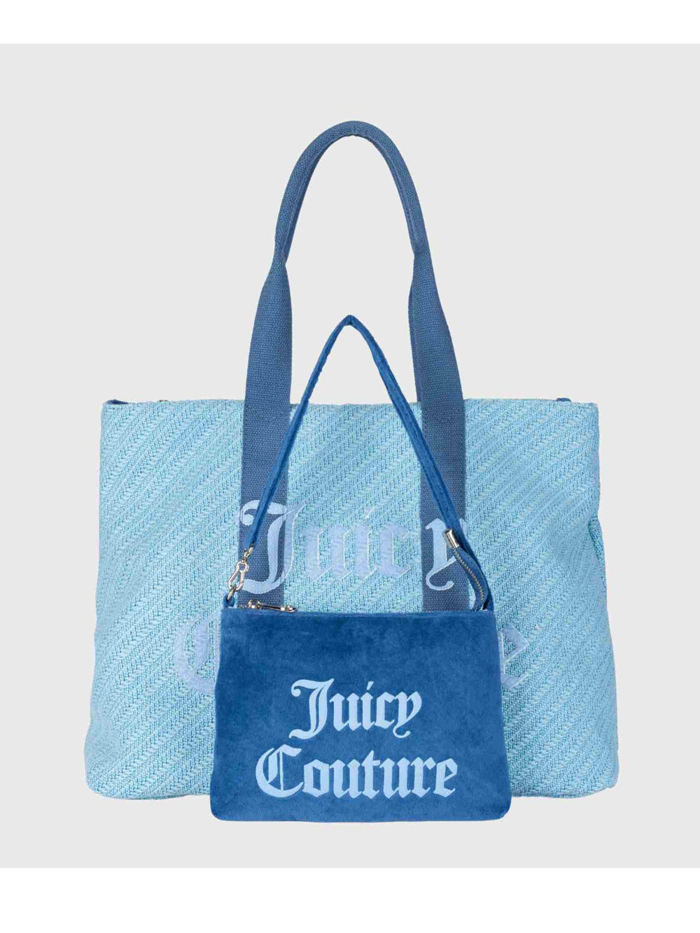 Borsa Shopper Juicy Couture Daisy Cotton Woven da Donna - Blu