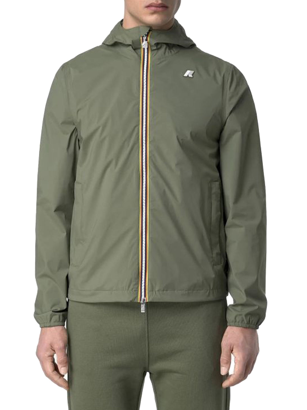 K-Way Giubotto Jack Stretch Nylon Jersey Uomo Mod. K3123UW JACK STRETCH NYLON JERSEY V15 Green Lichen