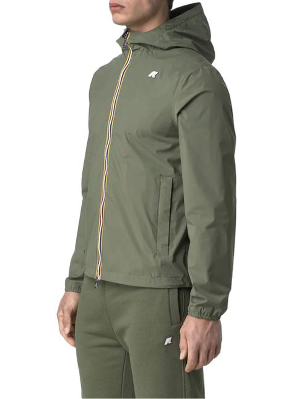 K-Way Giubotto Jack Stretch Nylon Jersey Uomo Mod. K3123UW JACK STRETCH NYLON JERSEY V15 Green Lichen