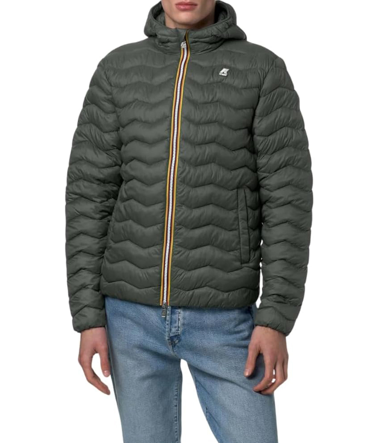 K-Way Giubotto Jack Quilted Warm Uomo Mod. K6121HW JACK QUILTED WARM WMR Green Blackish