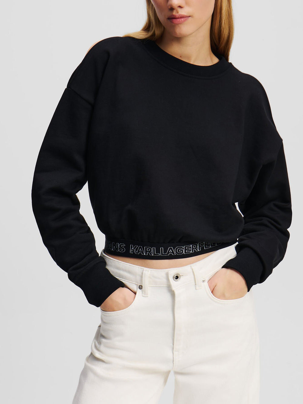 Felpa Karl Lagerfeld da Donna - Nero