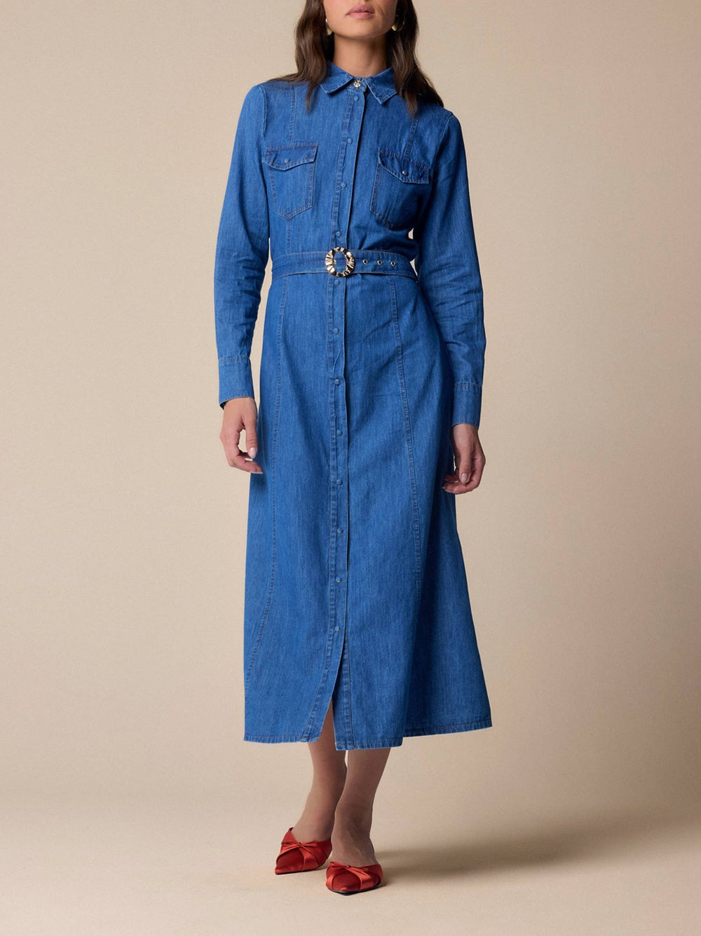 Vestito Longuette Kocca Peggi da Donna - Denim