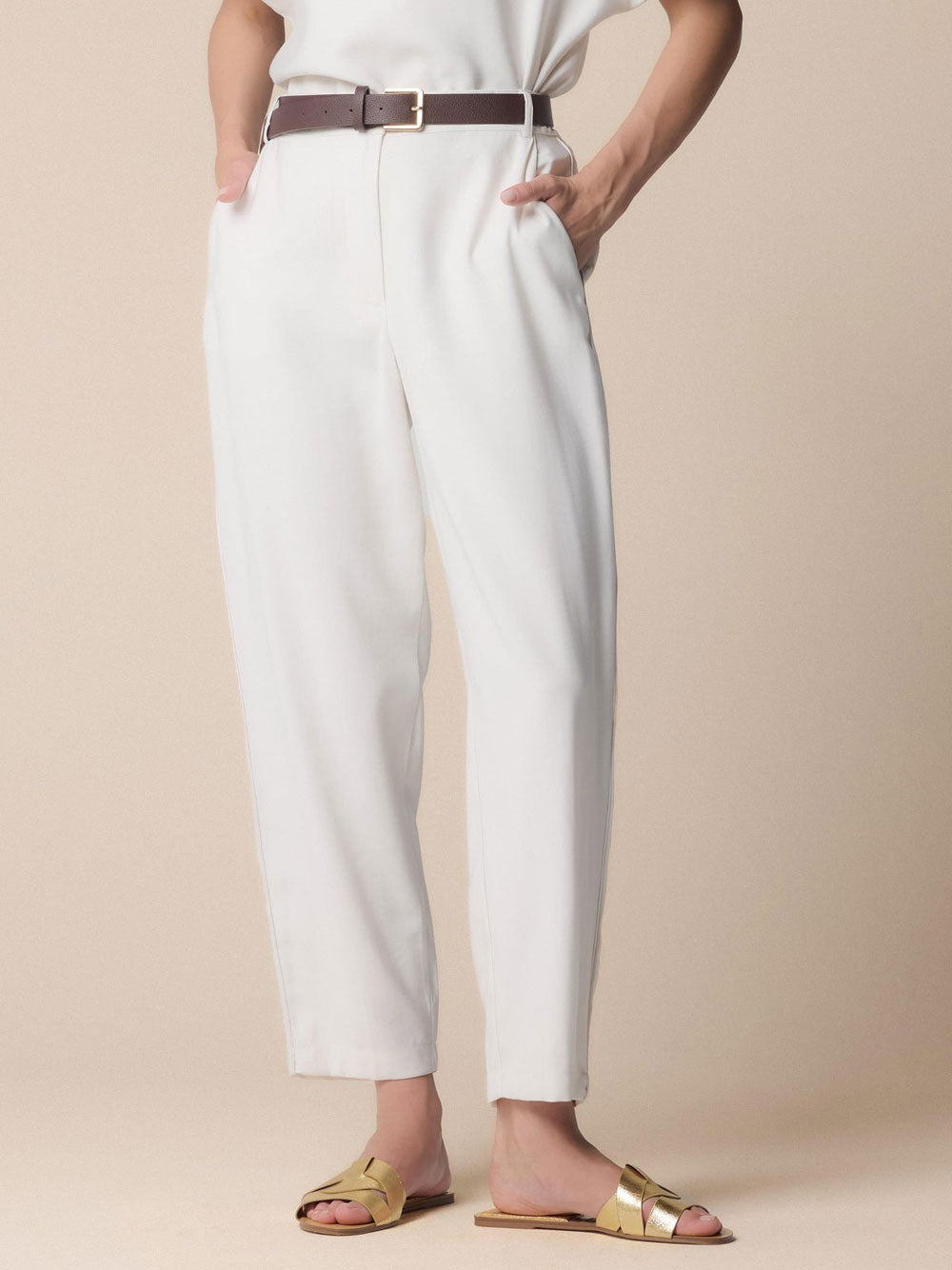 Pantalone Chino Kocca Laerte da Donna - Bianco