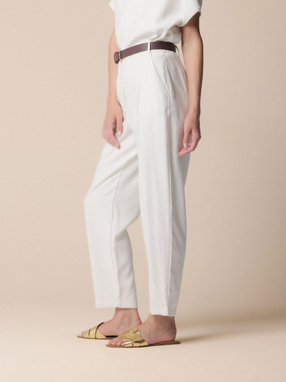 Pantalone Chino Kocca Laerte da Donna - Bianco