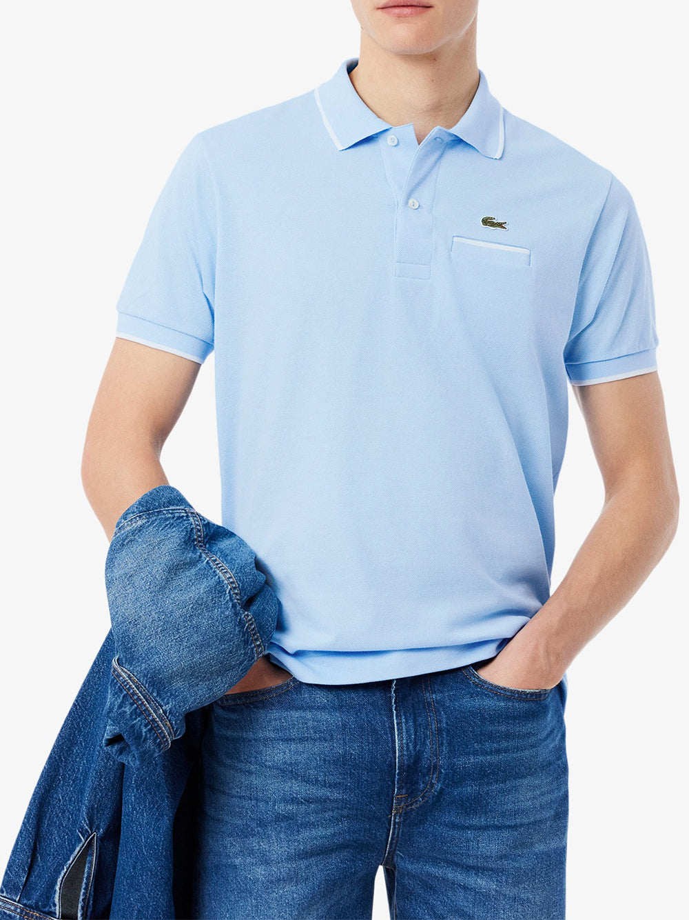 Polo Lacoste da Uomo - Celeste
