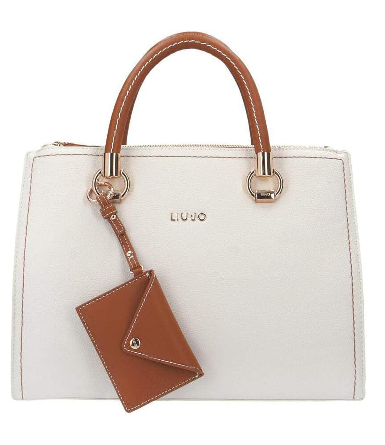 Liu Jo Liu Jo Borsa M Satchel Donna Mod. AA5008 E0058 C3633 Cream/Bran