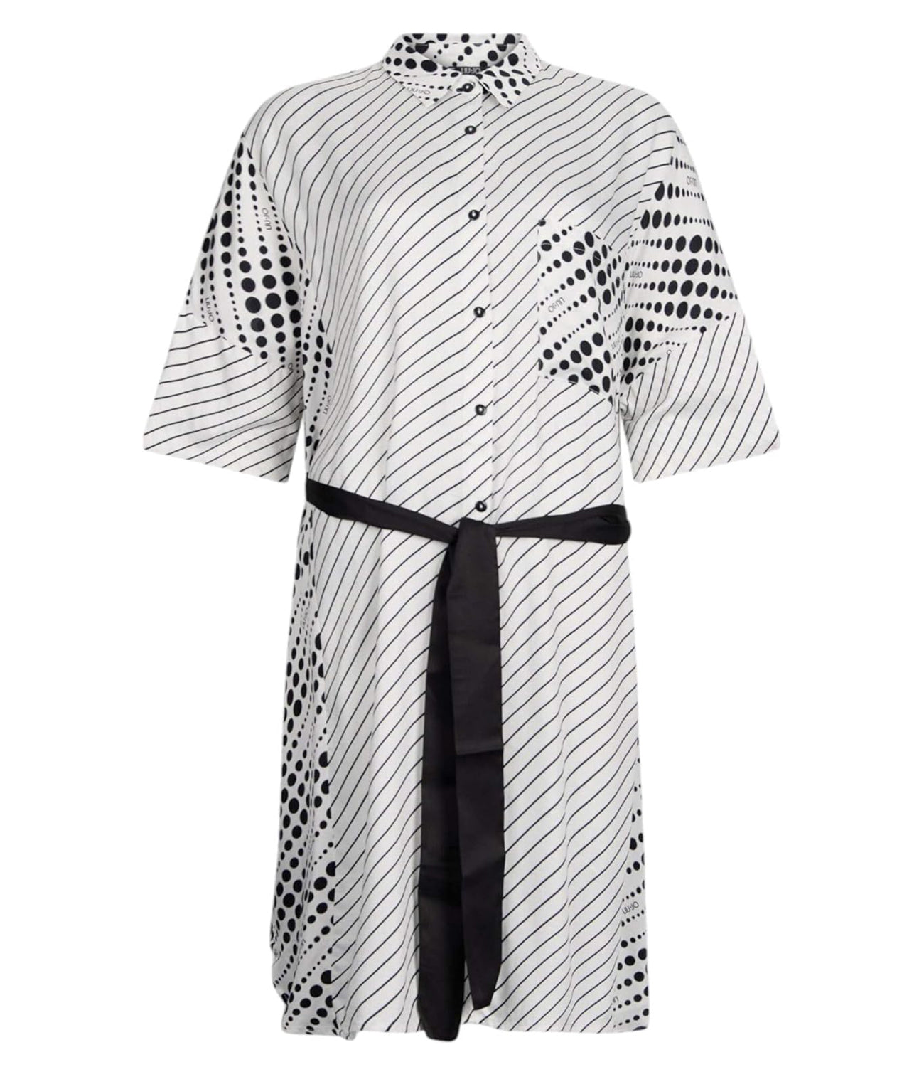 Liu Jo Liu Jo Abito Ecs Chemisier Ts.Nav St.All Donna Mod. VA5106 TS963 M9187 Sn.Wh/Rig.Pois Nero