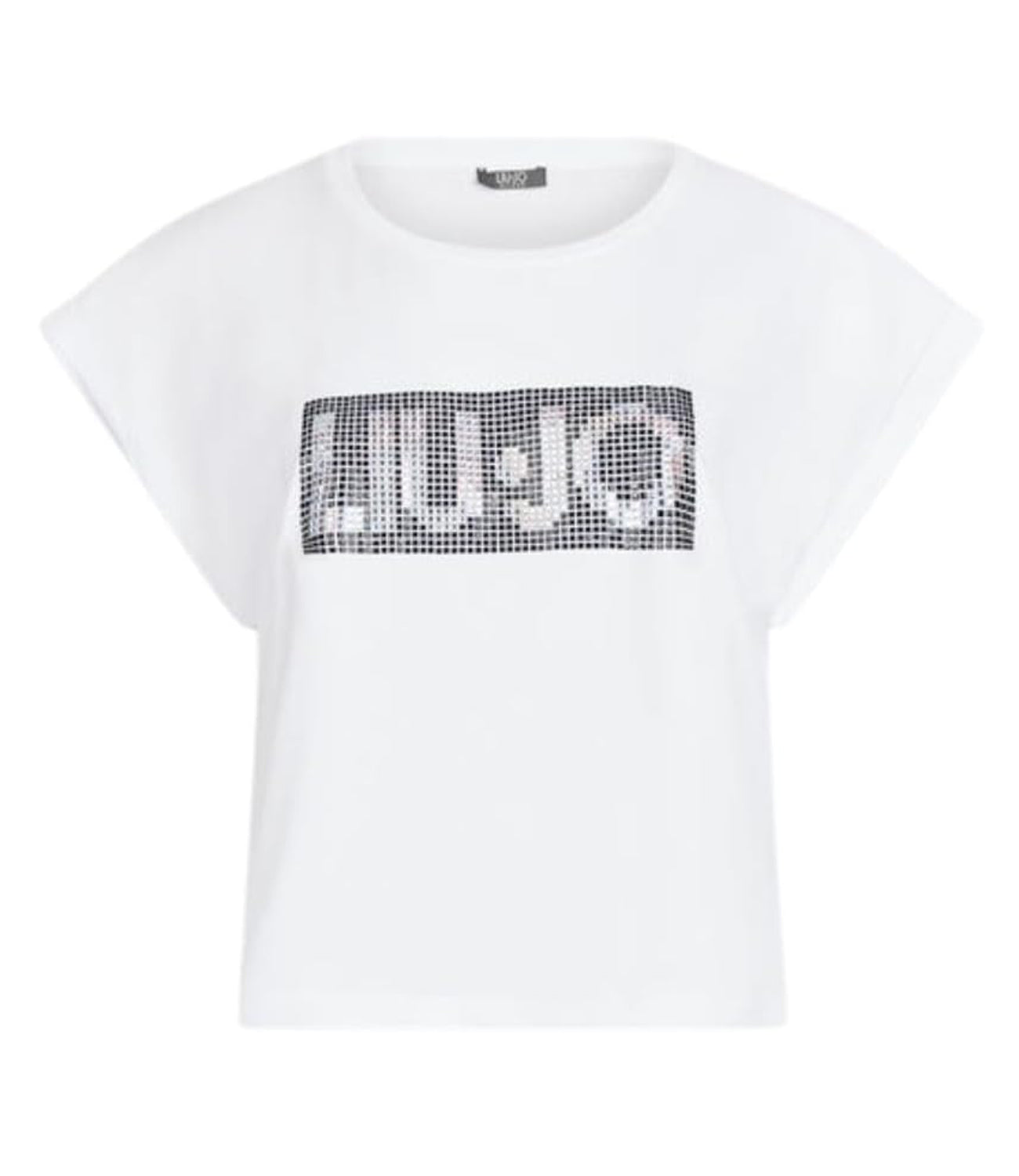 Liu Jo Liu Jo T-shirt Ecs T-Shirt Moda S/M Donna Mod. VA5151 JS923 N9240 Bco/Strass Bicolor