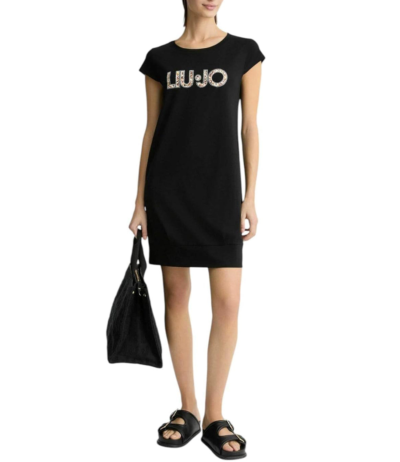 Liu Jo Liu Jo Abito Ecs Abito Jersey T.Unita Donna Mod. VA5194 JS003 M9330 Nero/Anim.Rouge