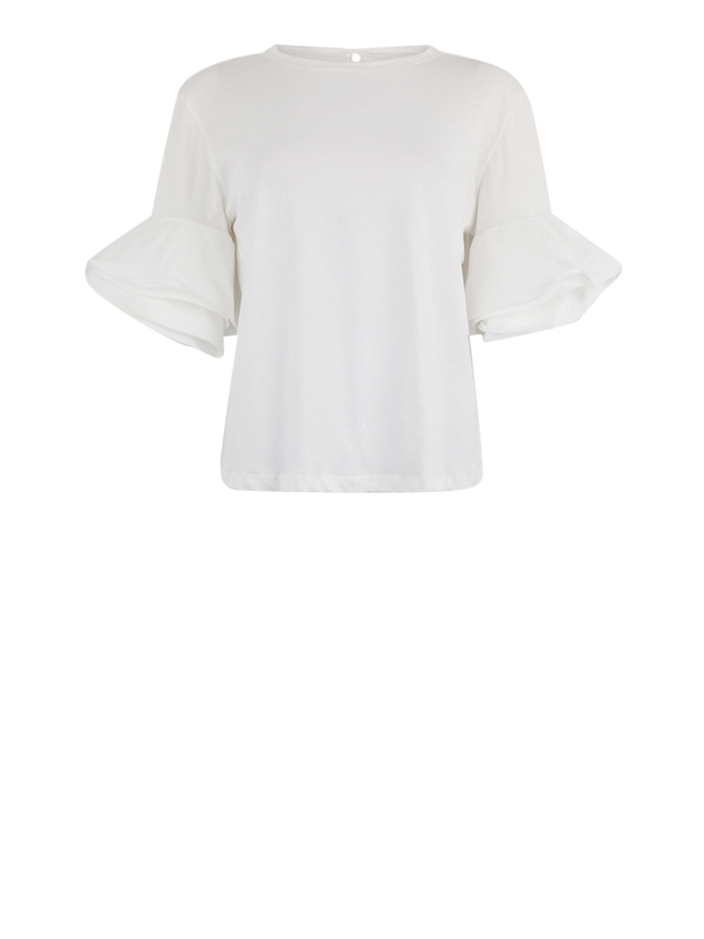 T-shirt Liu Jo con Volant da Donna - Bianco