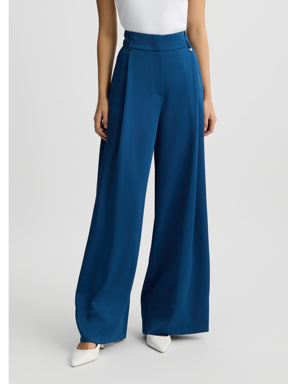 Pantalone Palazzo Liu Jo con Piega da Donna - Blu