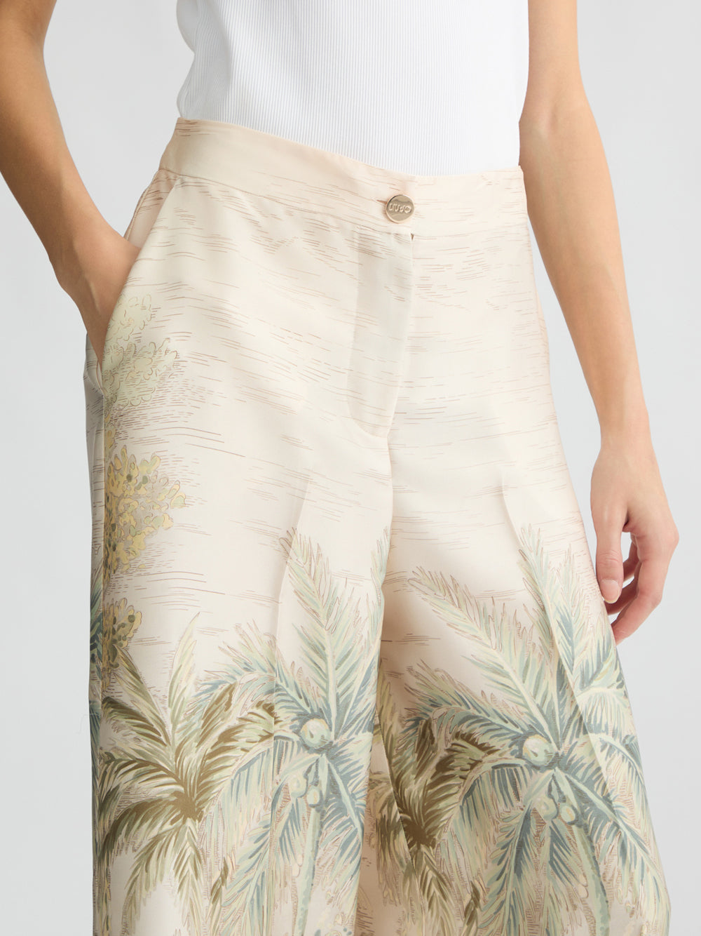 Pantalone Palazzo Liu Jo da Donna - Floreale Multicolore