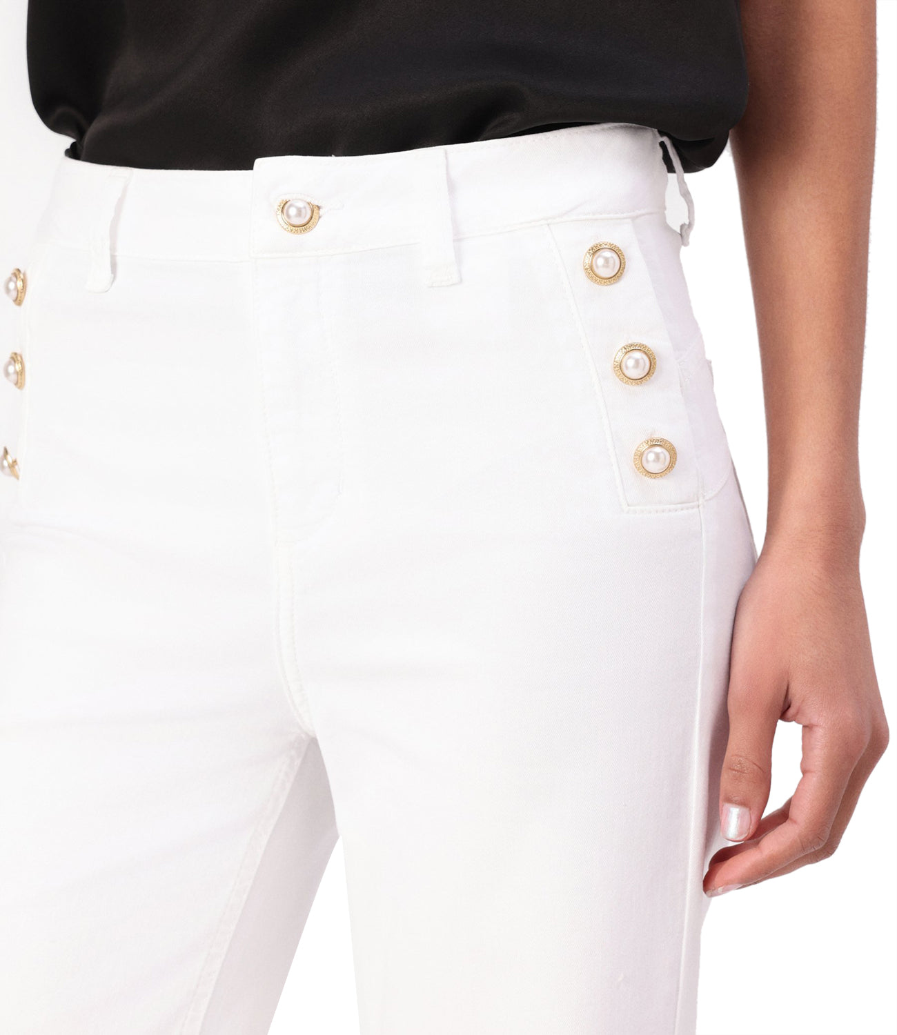 Liu Jo Liu Jo Pantalone B.Up F.H.W.Jewel Donna Mod. WA5459 T4033 11111 Bianco Ottico