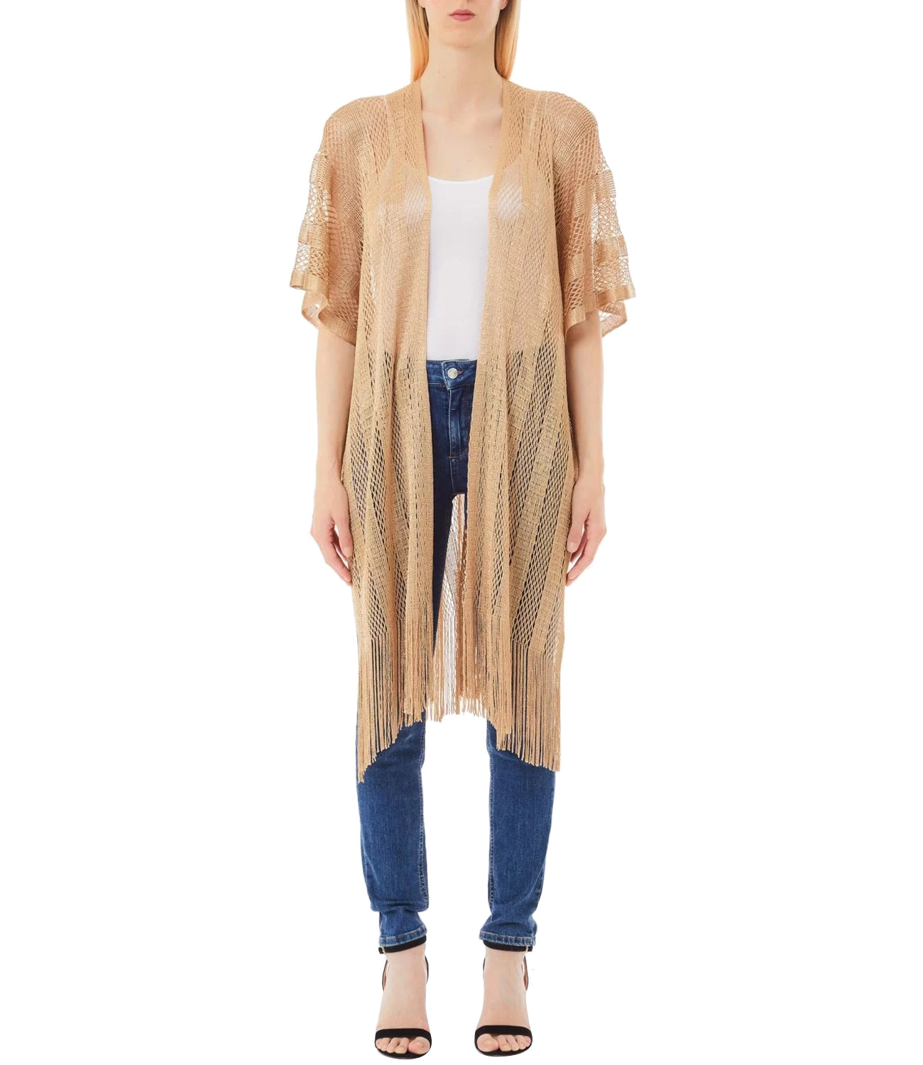 Liu Jo Liu Jo Stola Poncho Rete Lurex Donna Mod. 2A5001 T0300 04178 Light Gold