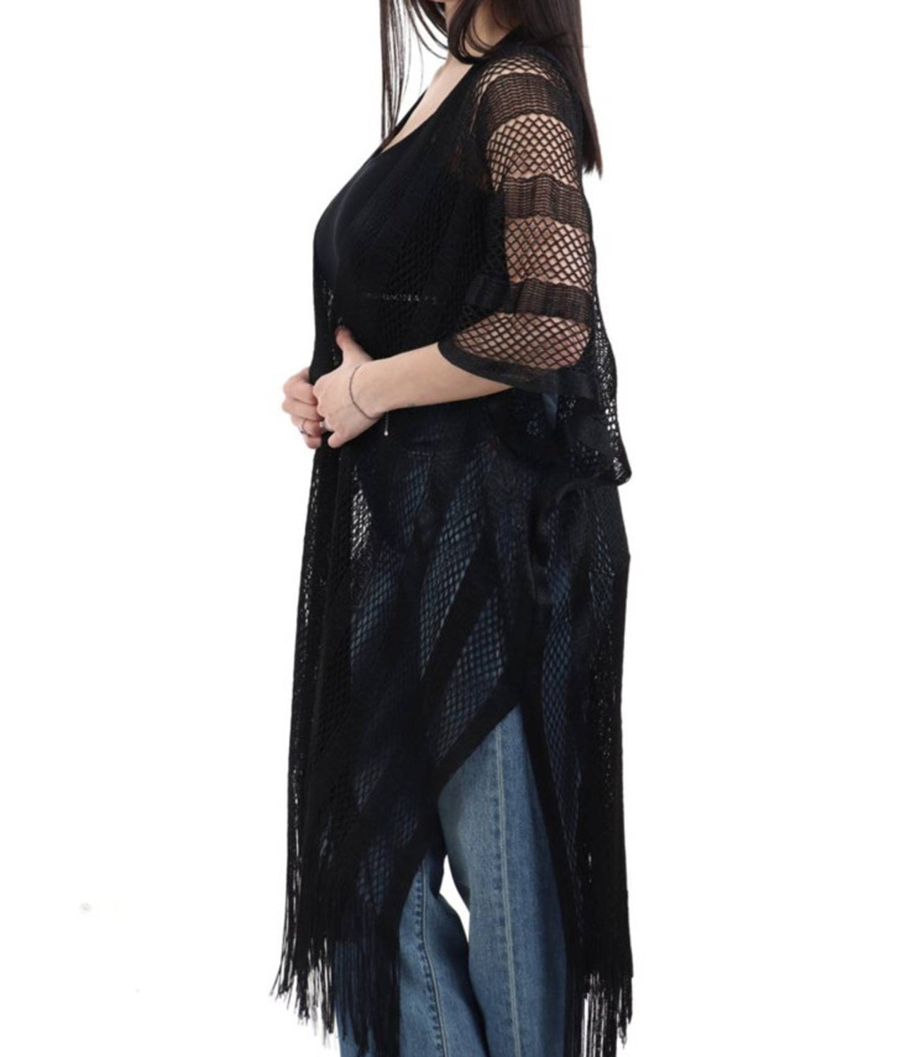 Liu Jo Liu Jo Stola Poncho Rete Lurex Donna Mod. 2A5001 T0300 22222 Nero