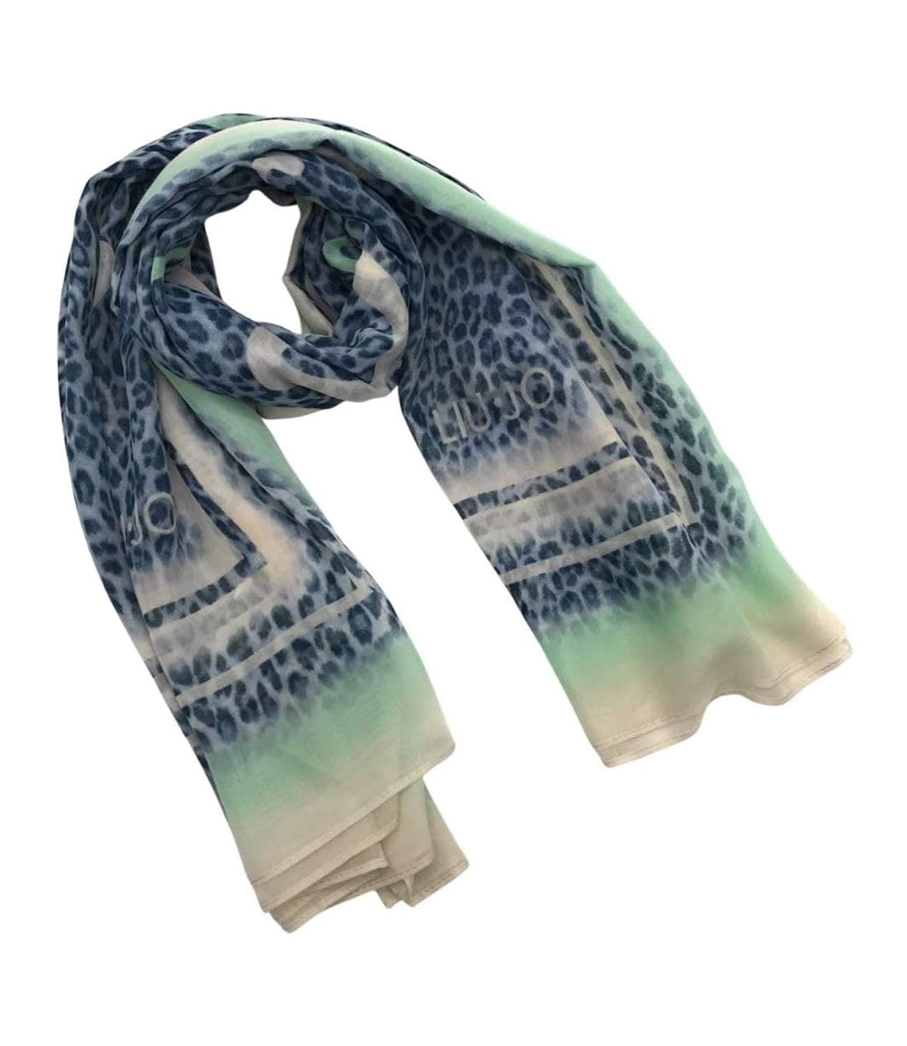 Liu Jo Liu Jo Foulard Ecs Foulard Leopard 120X120 Donna Mod. 2A5044 T0300 X0687 Mint Arancione