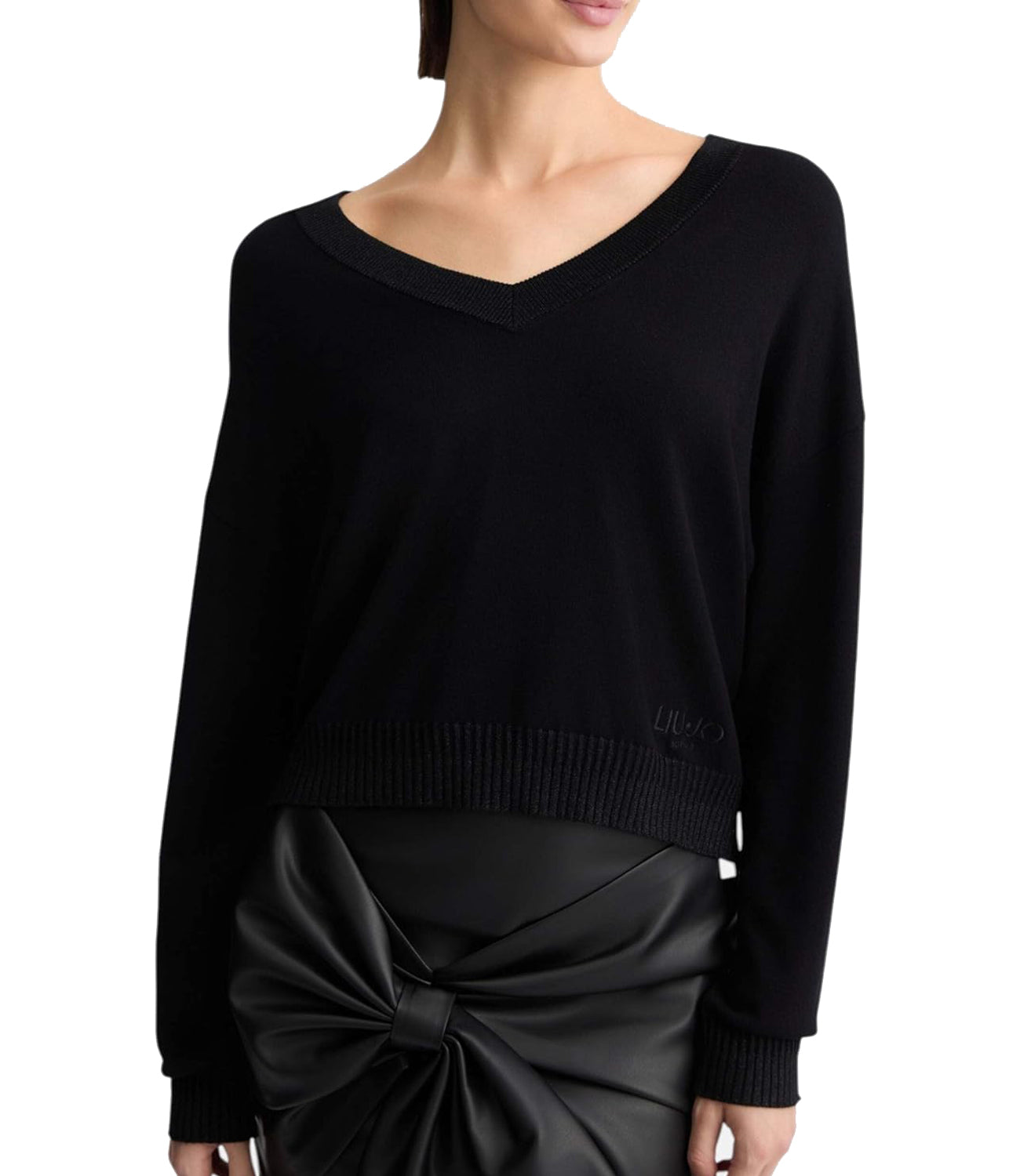 Liu Jo Liu Jo Maglia Ecs Maglia Chiusa Maniche Lunghe Donna Mod. TA5062 MS49I 93922 Nuit Noir