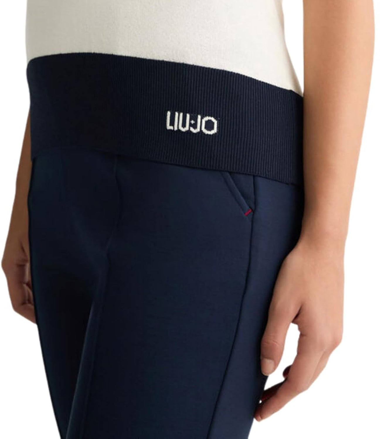 Liu Jo Liu Jo Maglia Ecs Maglia Chiusa Manica Corta Donna Mod. TA5093 MS022 C3594 White Milk/Nuit Noir