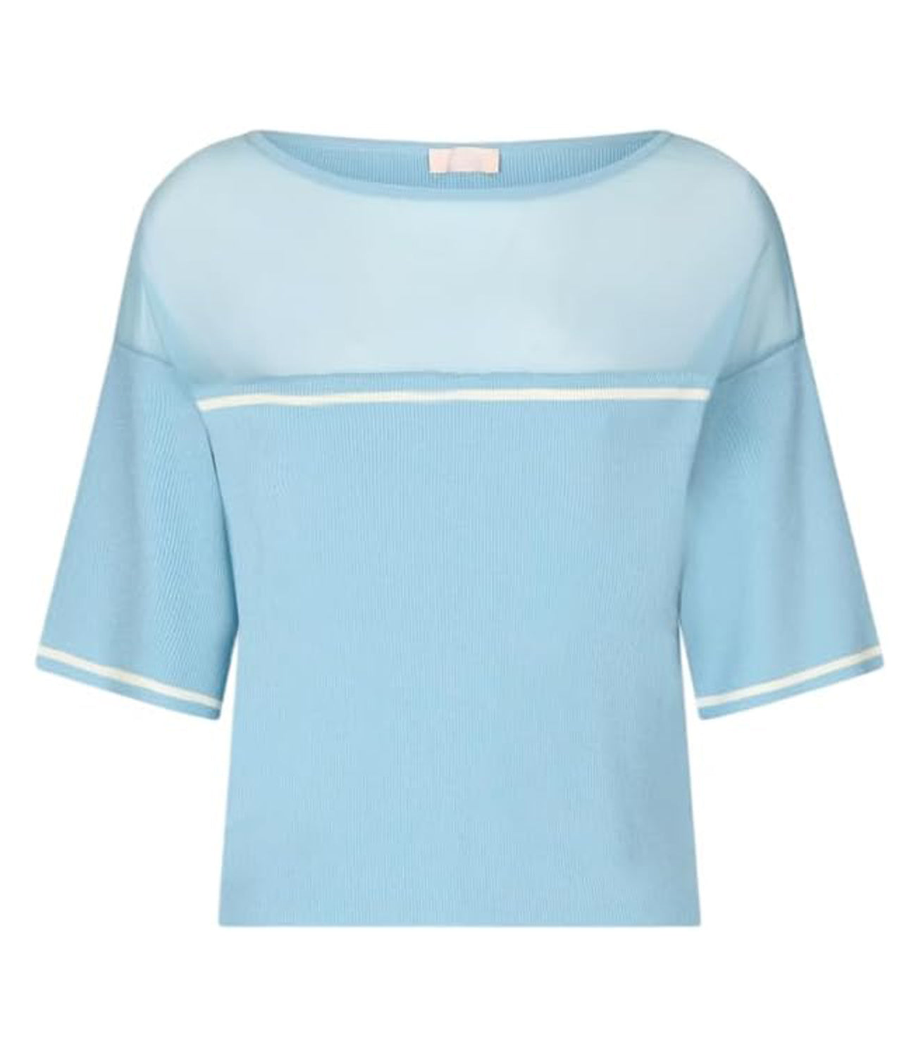 Liu Jo Liu Jo Maglia Ecs Maglia Chiusa M/C Donna Mod. TA5098 MS027 C3597 Crystal Blue/Wh.Milk