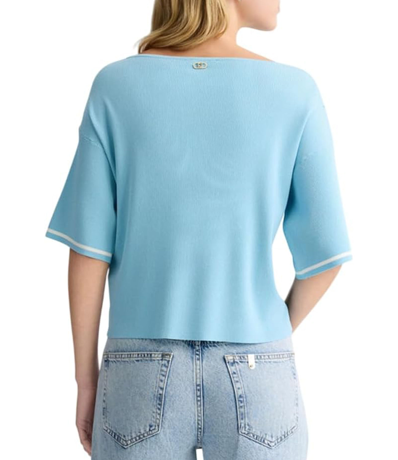 Liu Jo Liu Jo Maglia Ecs Maglia Chiusa M/C Donna Mod. TA5098 MS027 C3597 Crystal Blue/Wh.Milk