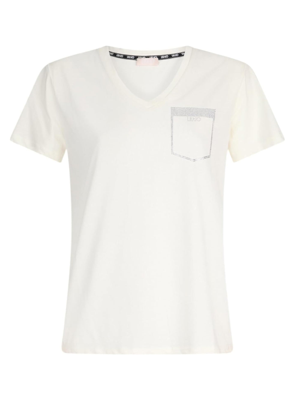 Liu Jo Liu Jo T-shirt Ecs Moda Manica Corta Donna Mod. TA5172 JS923 M9129 Wh.Milk Pocket Rhine