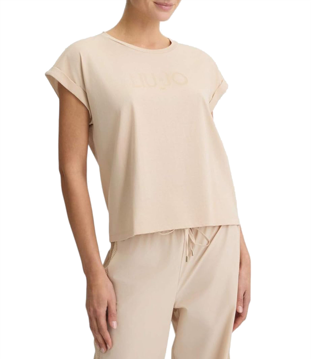 Liu Jo Liu Jo T-shirt Ecs T-Shirt Basica S/M Donna Mod. TA5181 JS003 M9181 Natural Beige Liujo