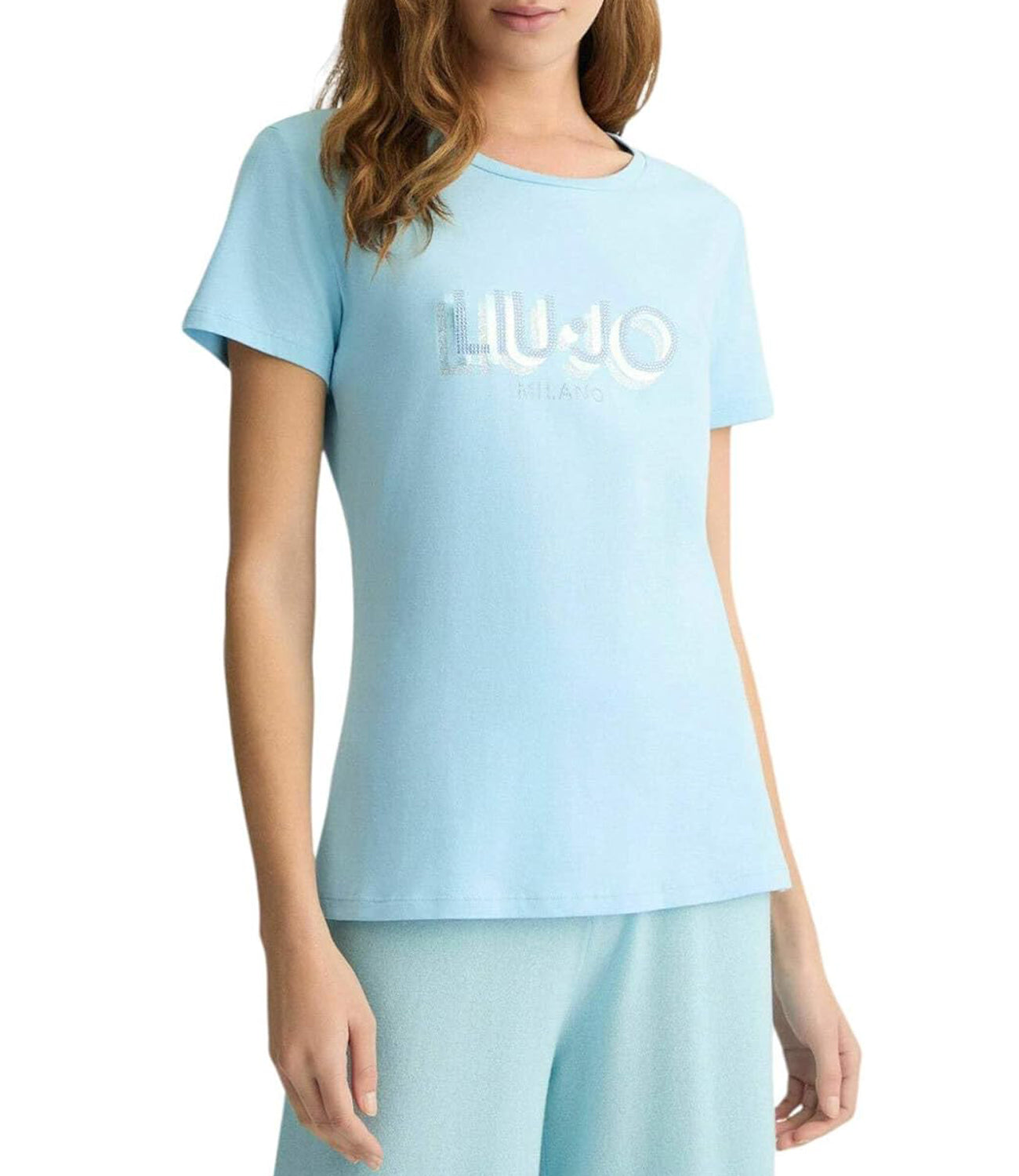 Liu Jo Liu Jo T-shirt Ecs T-Shirt Moda Manica Corta Donna Mod. TA5214 JS003 M9123 Crystal Blue Liujo