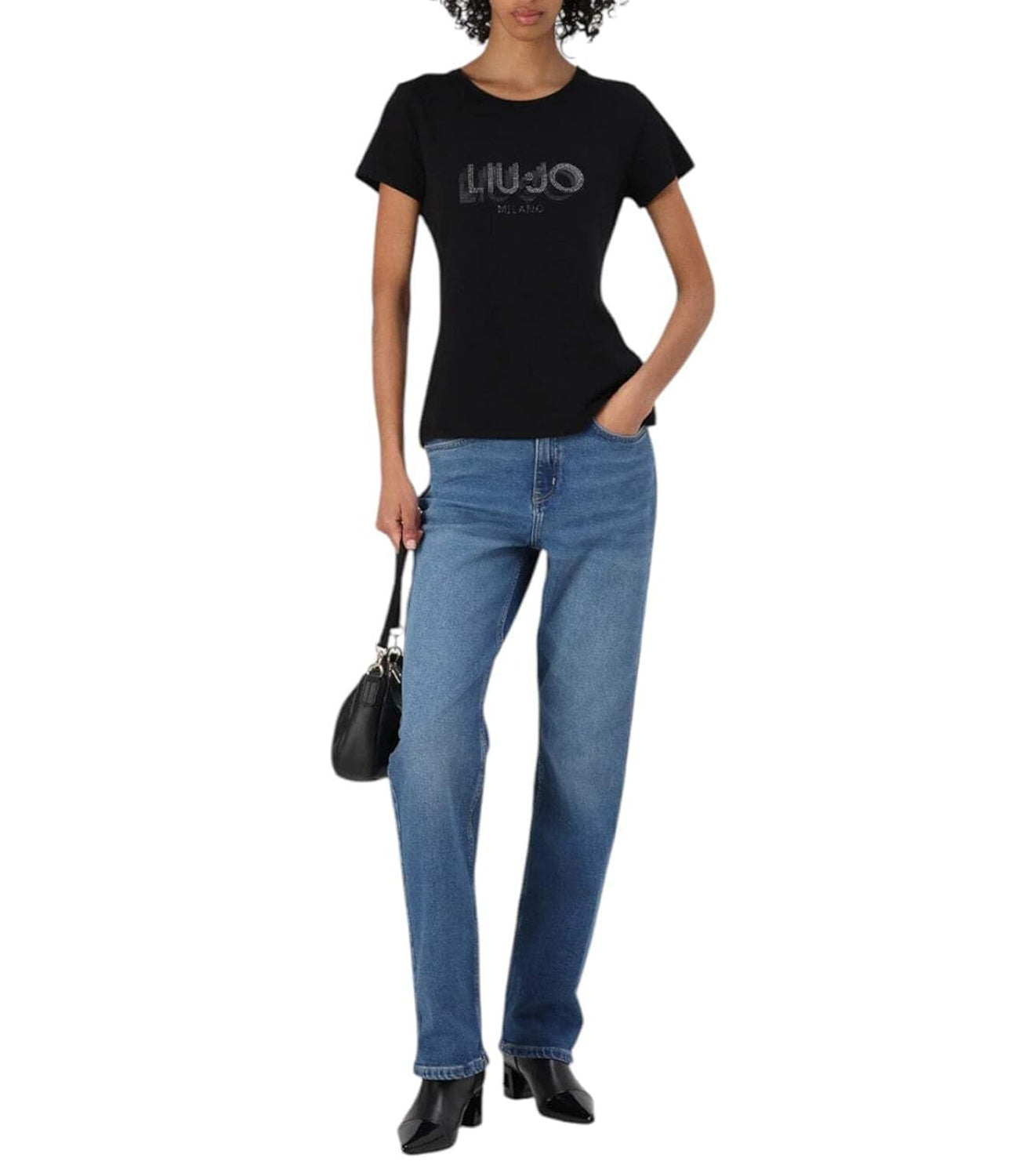 Liu Jo Liu Jo T-shirt Ecs T-Shirt Moda Manica Corta Donna Mod. TA5214 JS003 M9509 Nuit Noir/Liujo