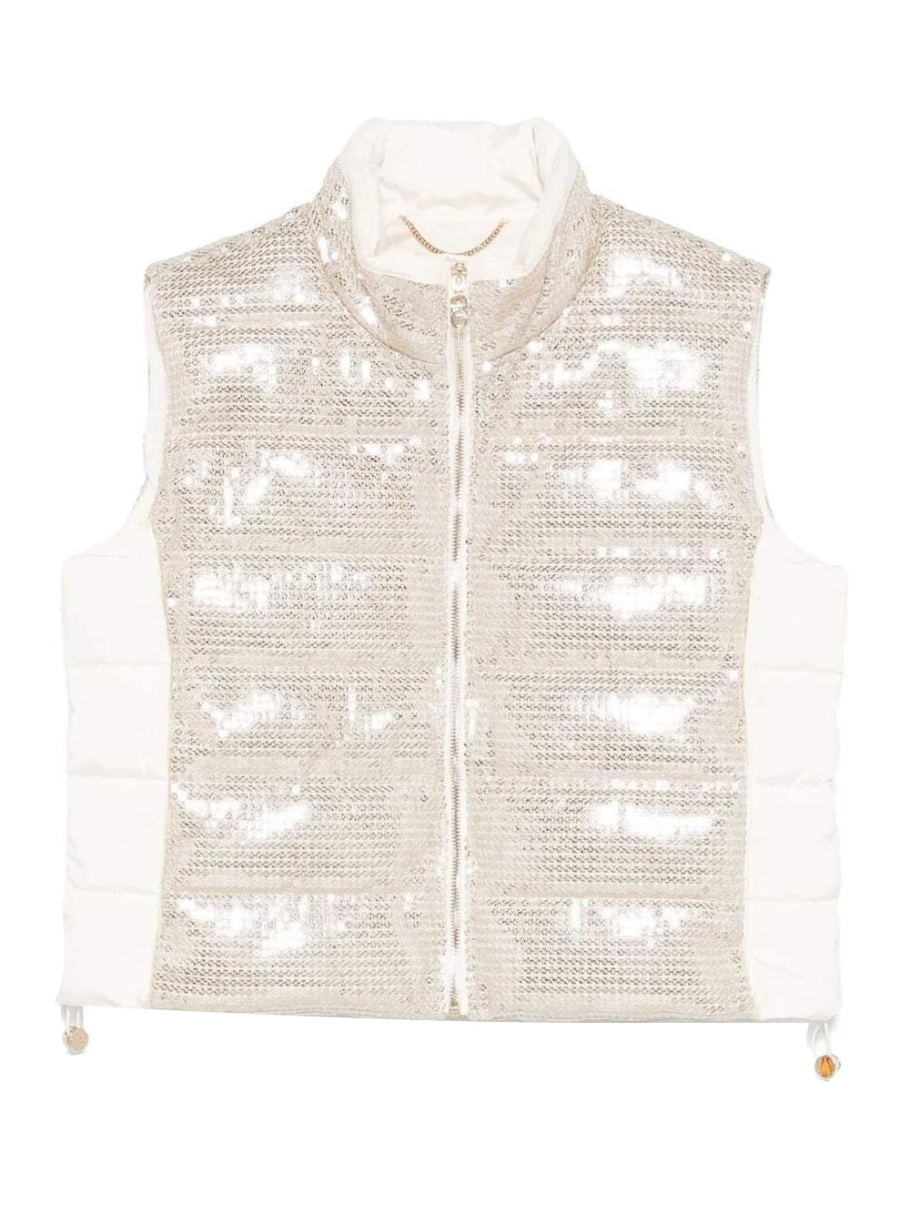 Liu Jo Liu Jo Smanicato Gilet Jersey Donna Mod. TA5215 J4899 A6883 Nuage/White Milk
