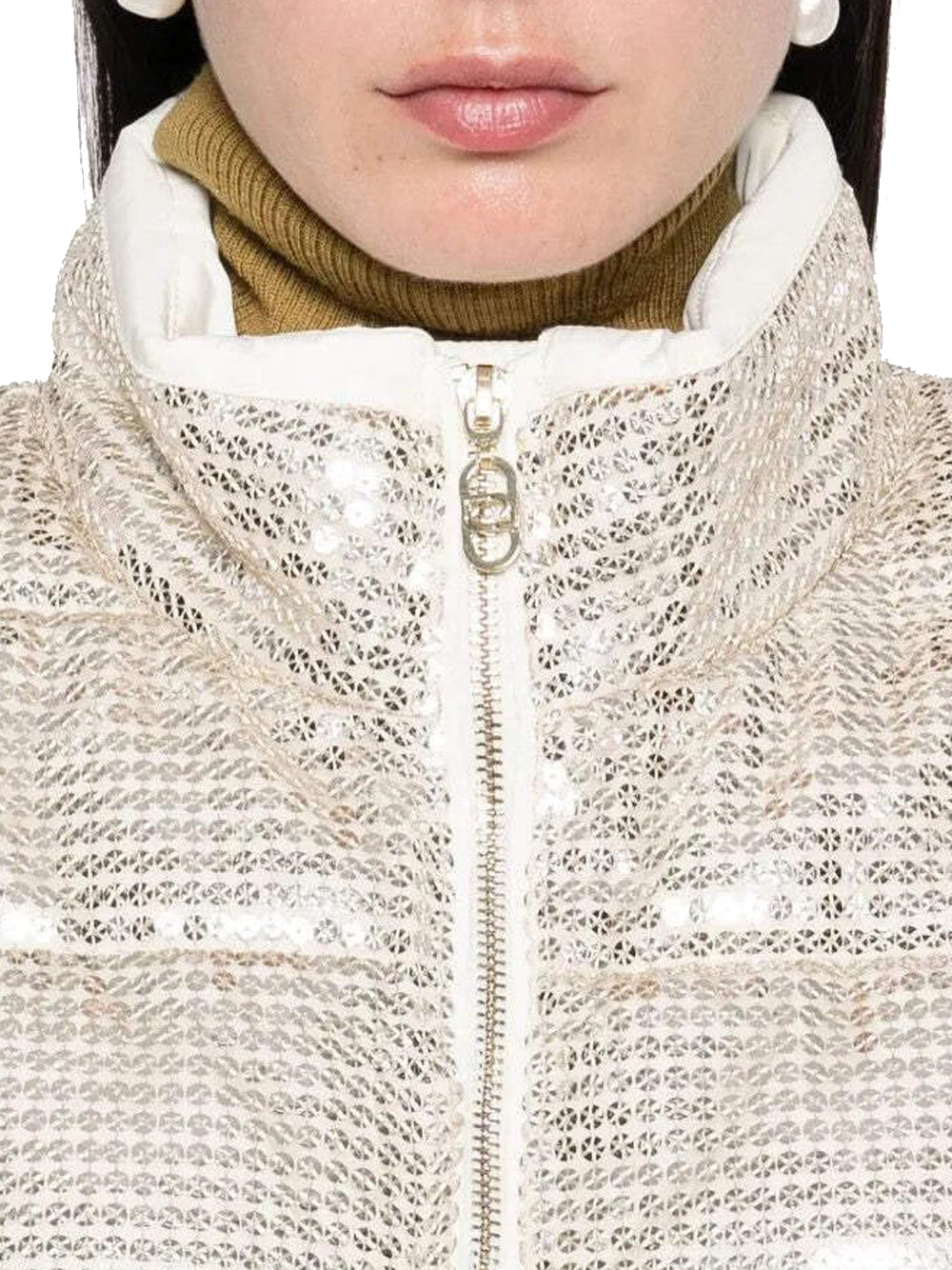 Liu Jo Liu Jo Smanicato Gilet Jersey Donna Mod. TA5215 J4899 A6883 Nuage/White Milk