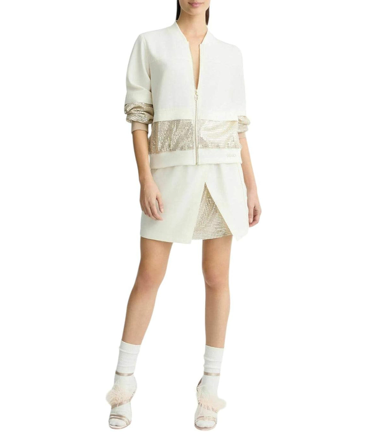 Liu Jo Liu Jo Felpa Zip Ecs Giacca Ts.Navetta Donna Mod. TA5260 TS423 M9185 White Milk/Nuage