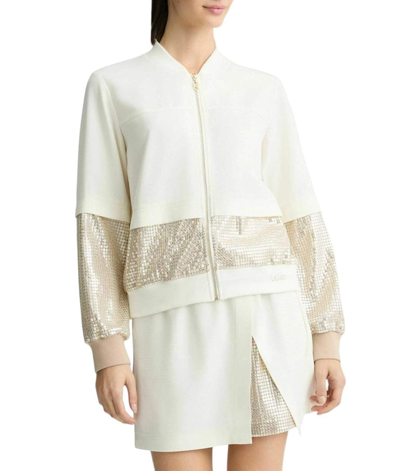 Liu Jo Liu Jo Felpa Zip Ecs Giacca Ts.Navetta Donna Mod. TA5260 TS423 M9185 White Milk/Nuage