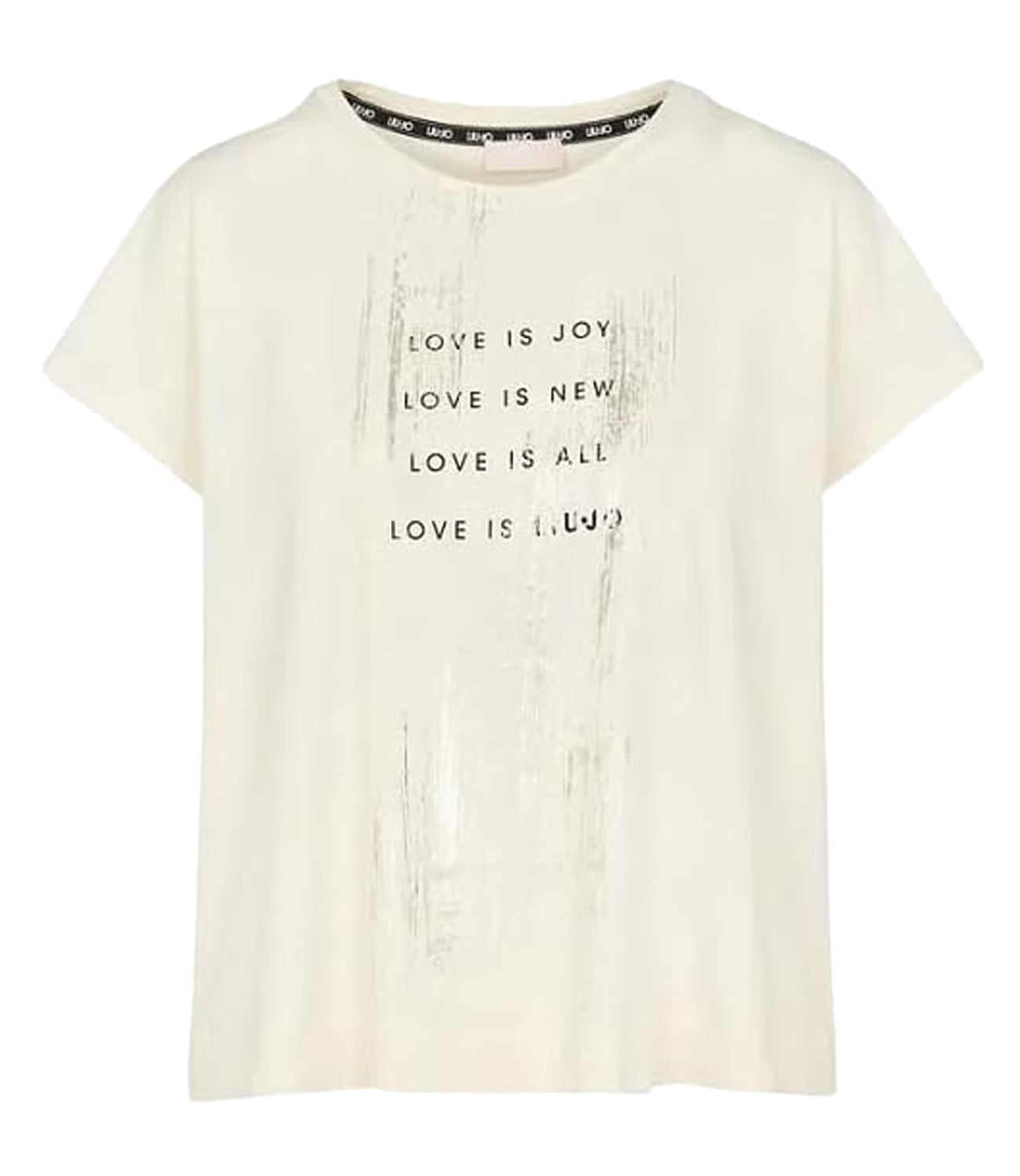 Liu Jo Liu Jo T-shirt Ecs T-Shirt Moda M/C Donna Mod. TA5268 JS005 M9183 White Milk Liujo Lov