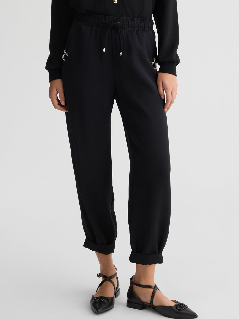 Pantalone Jogger Liu Jo da Donna - Nero