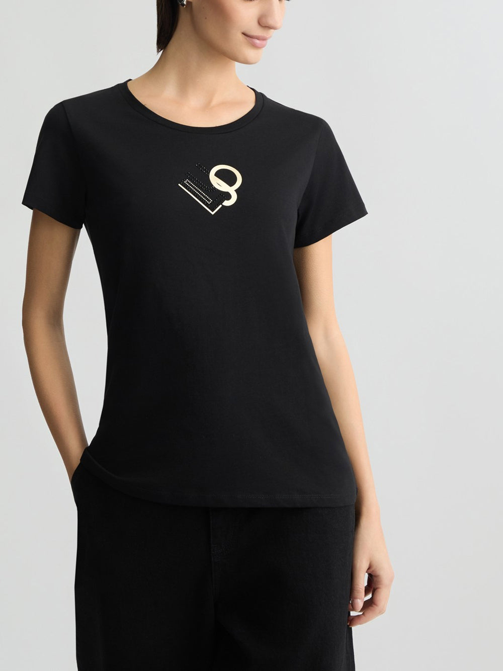 T-shirt Liu Jo da Donna - Nero