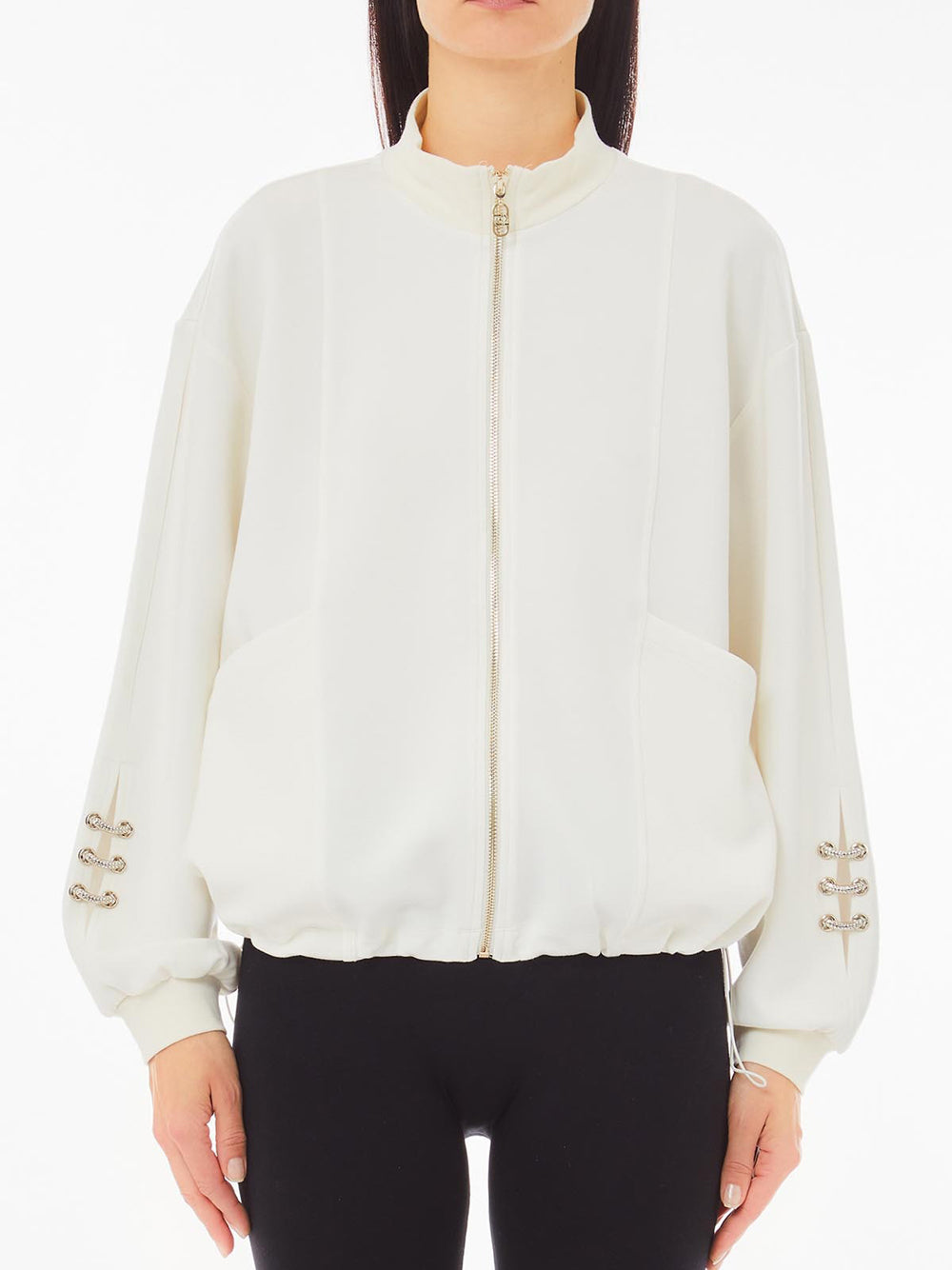 Felpa Zip Liu Jo da Donna - Bianco