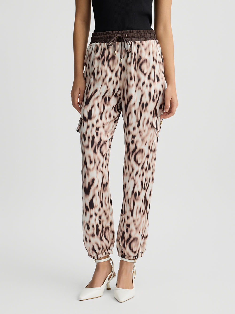 Pantalone Jogger Liu Jo da Donna - Maculato Marrone