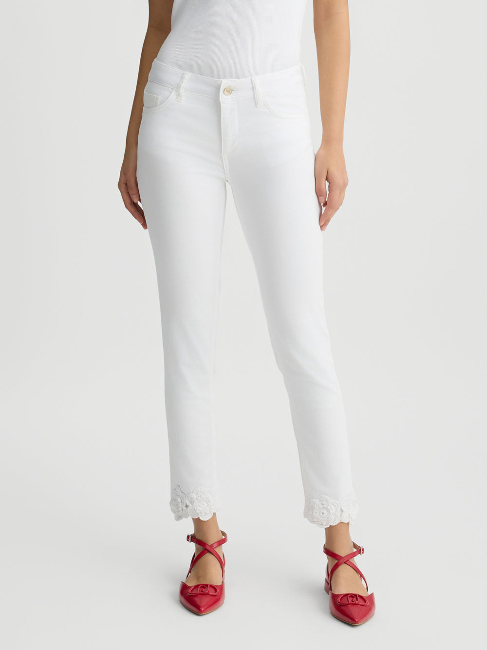 Pantalone Capri Liu Jo da Donna - Bianco
