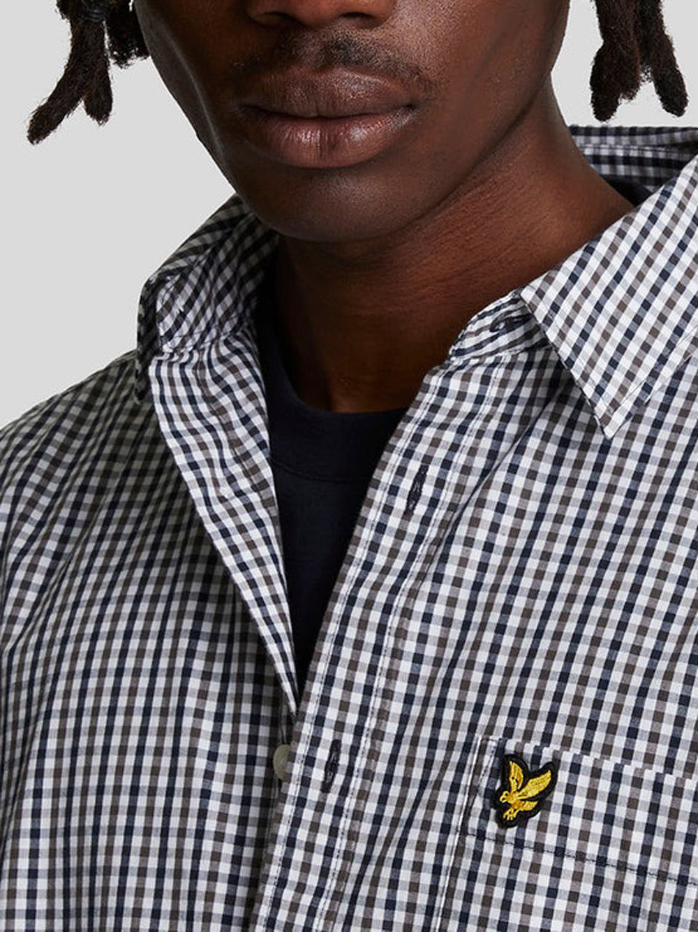 Camicia Casual Lyle & Scott Checked Gingham da Uomo - Blu