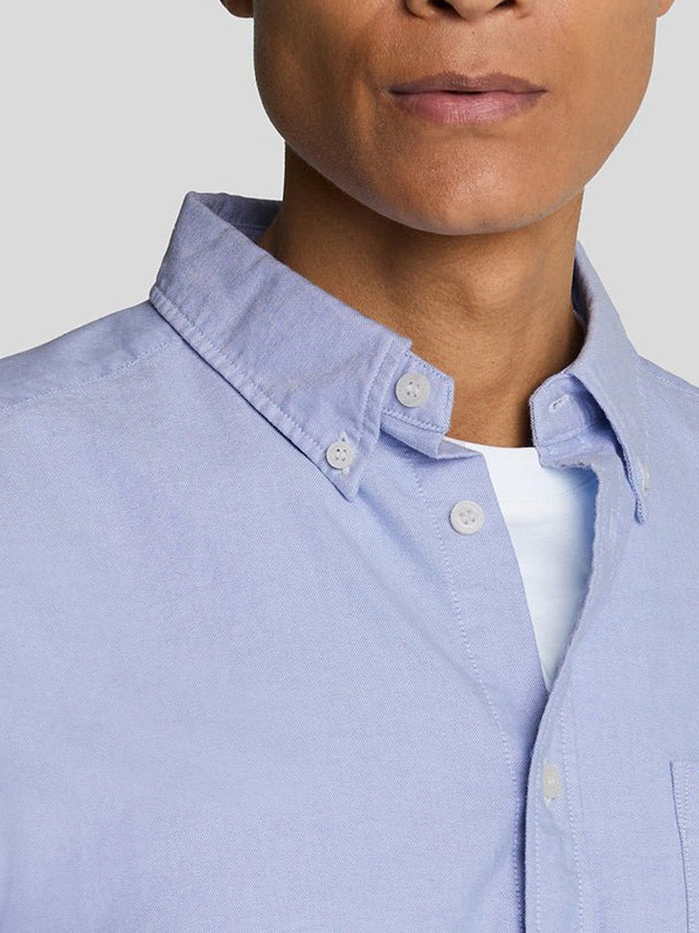Camicia Lyle & Scott Plain Oxford da Uomo - Celeste