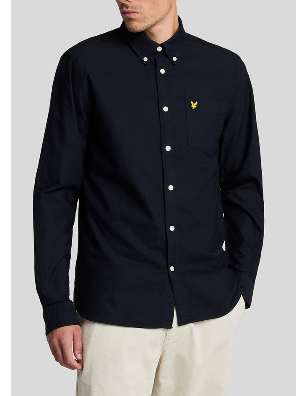 Camicia Casual Lyle & Scott Plain Oxford da Uomo - Blu