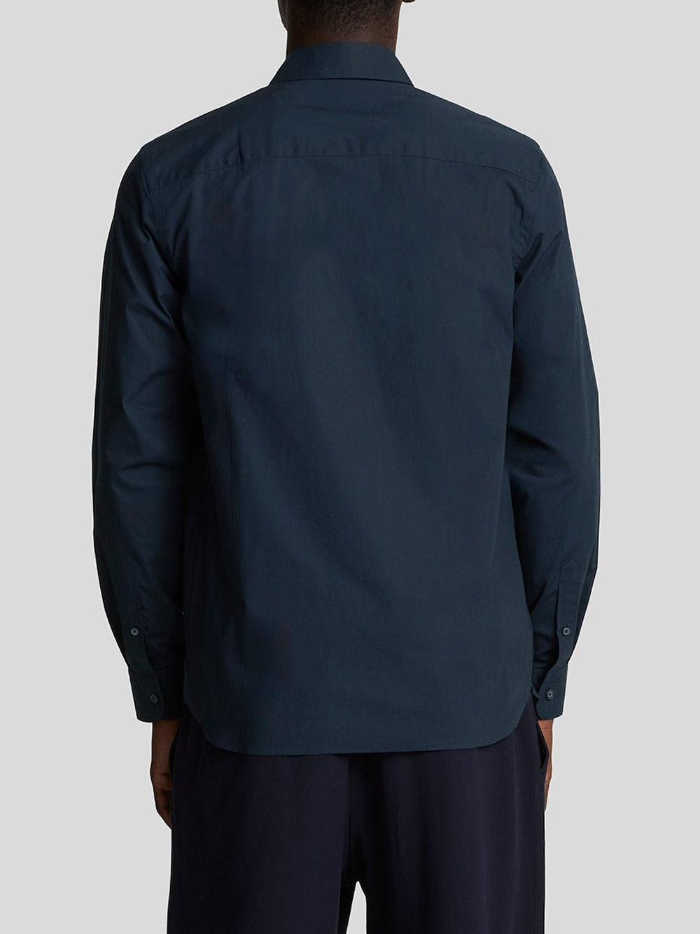 Camicia Classica Lyle & Scott Tonal Easy Care Poplin da Uomo - Blu