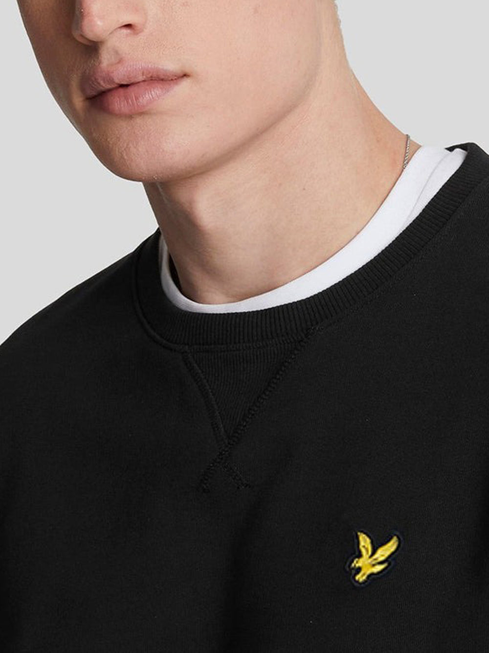 Felpa Lyle & Scott Crew Neck da Uomo - Nero