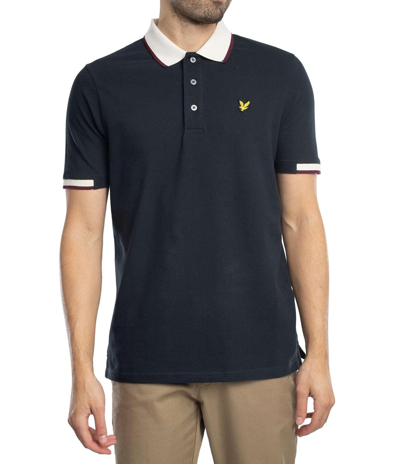 Lyle & Scott Lyle &amp; Scott Polo Manche Corte Half Tipped Polo Shirt Uomo Mod. SP2206V Z271 Dark navy Blu