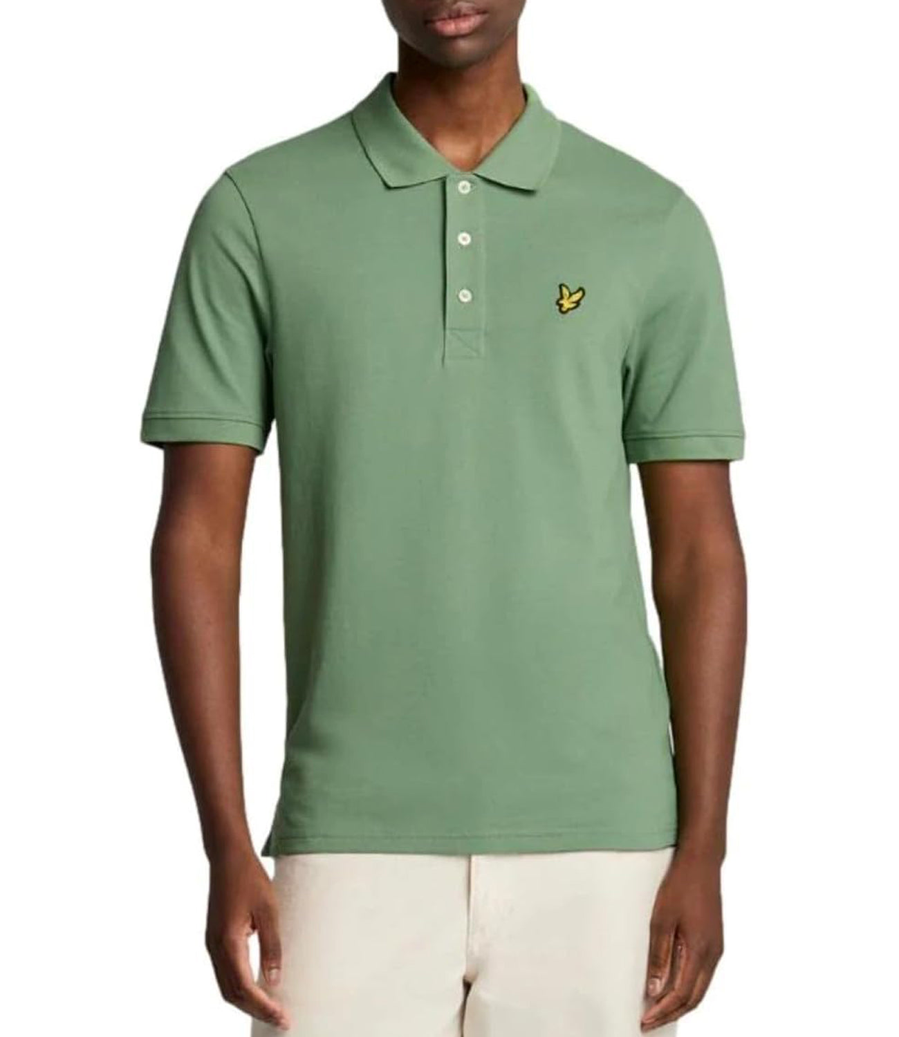Lyle & Scott Lyle &amp; Scott Polo M/C Plain Polo Shirt Uomo Mod. SP400VOG X576 Smoke Green