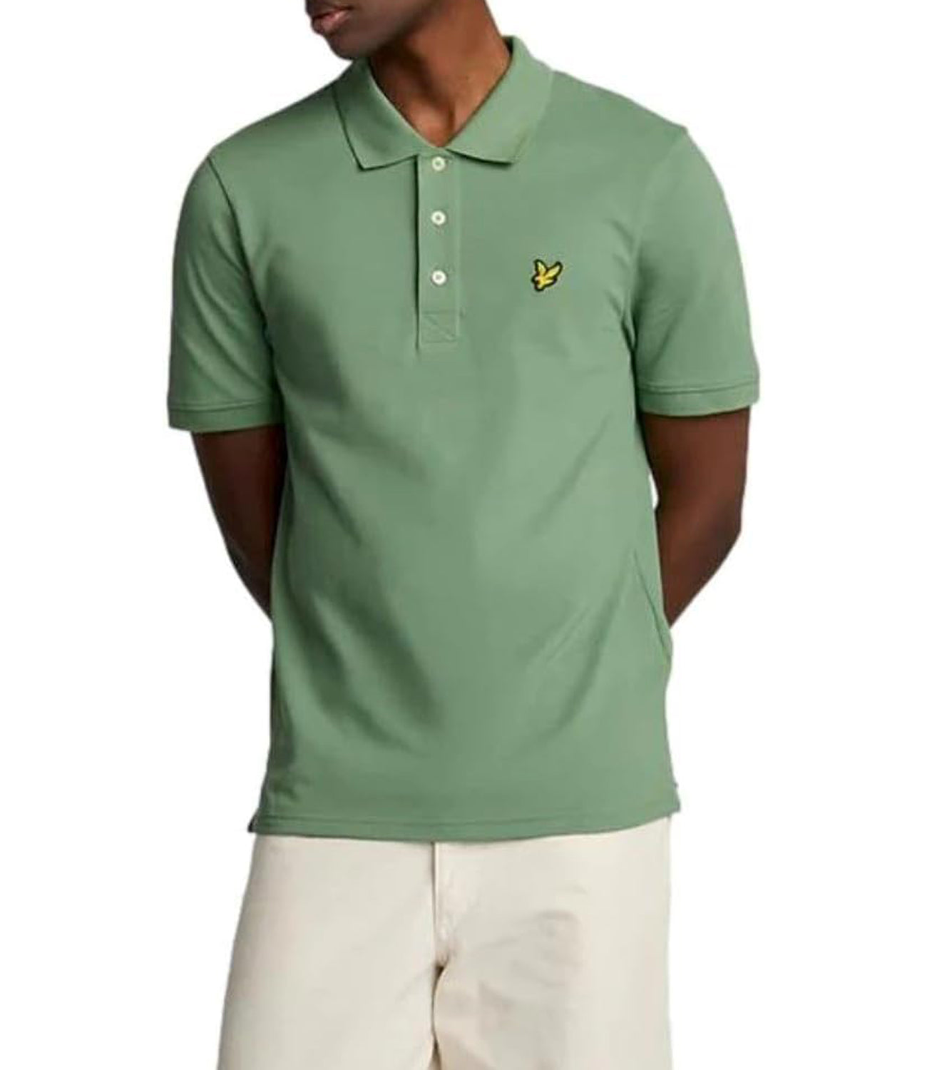 Lyle & Scott Lyle &amp; Scott Polo M/C Plain Polo Shirt Uomo Mod. SP400VOG X576 Smoke Green