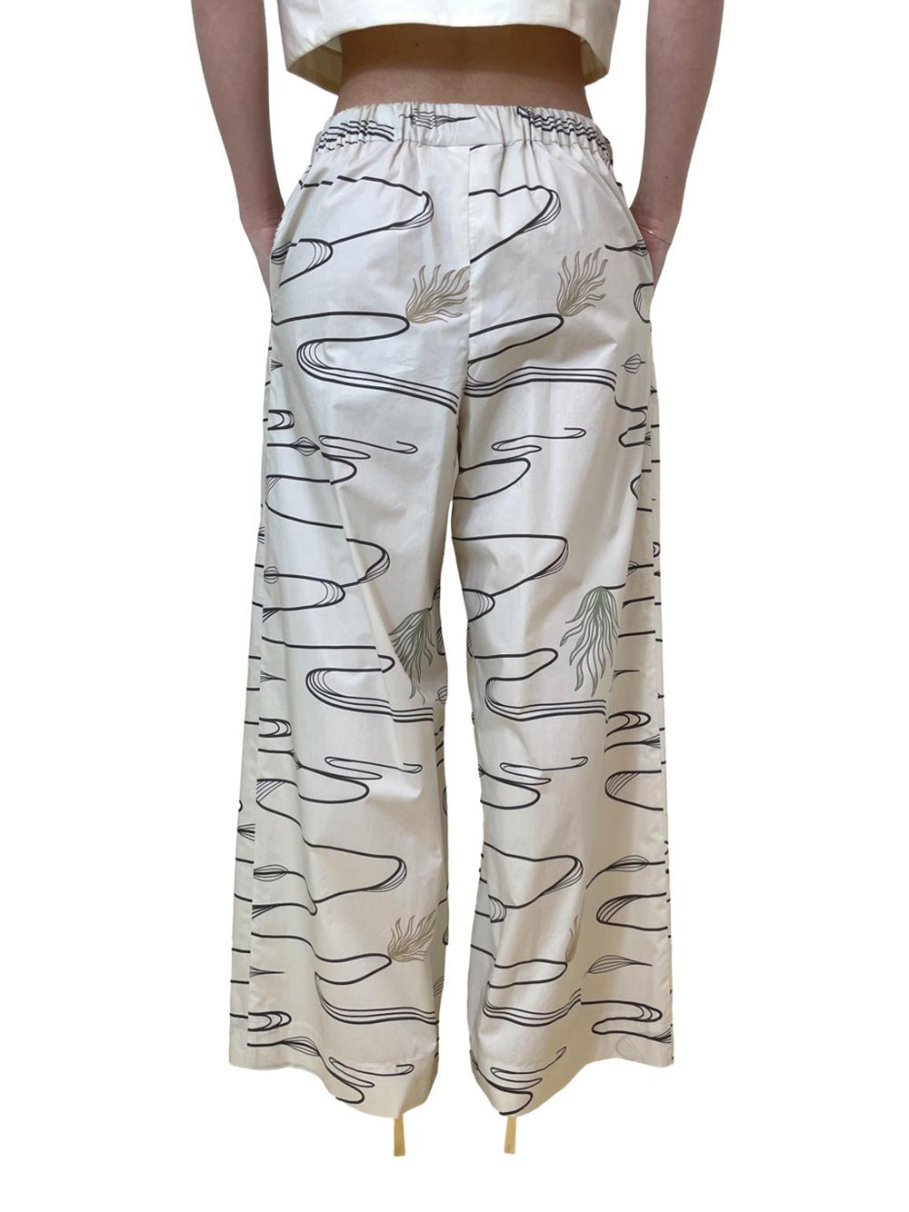 Pantalone Palazzo Max Mara Tunisi da Donna - Fantasia Multicolore