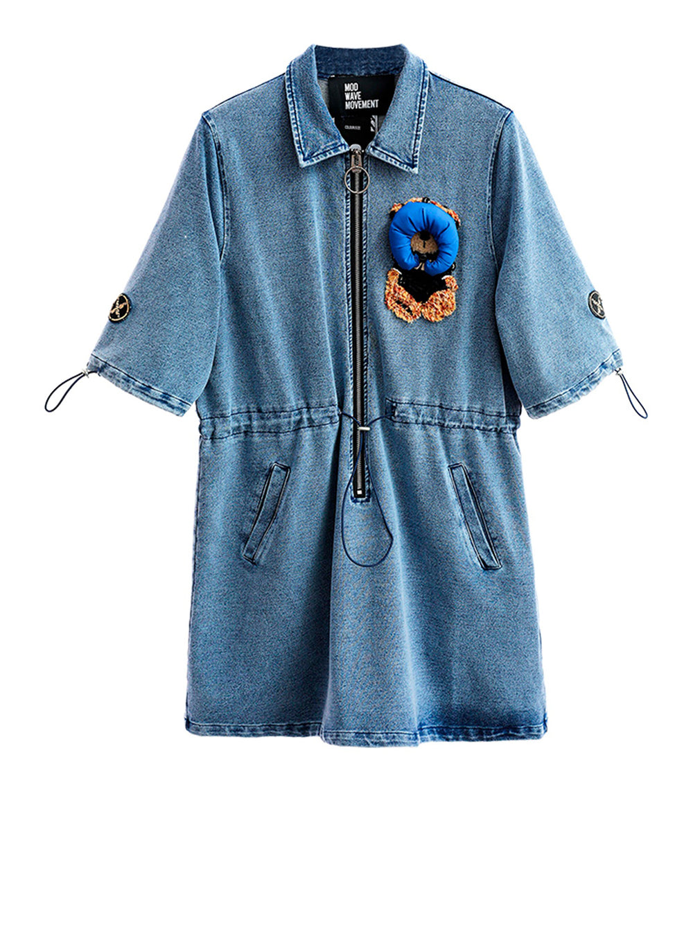 Vestito Mini Mod wave movement Unisex - Denim